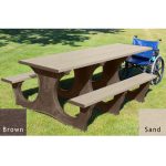 polly tuff easy access handicap table brown sand