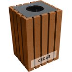 22 gal economizer trash receptacle cedar
