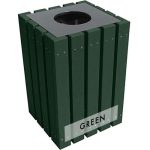 22 gal economizer trash receptacle green