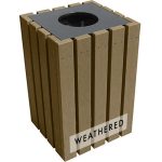 22 gal economizer trash receptacle weathered