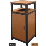 32 gal tall receptacle black cedar