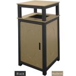 32 gal tall receptacle black weathered