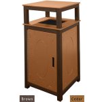 32 gal tall receptacle brown cedar