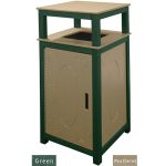 32 gal tall receptacle green weathered