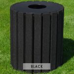 33 gal round receptacle black
