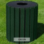 33 gal round receptacle green