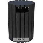33 gal round receptacle rain cap black
