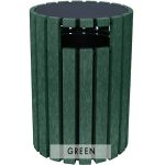 33 gal round receptacle rain cap green 1