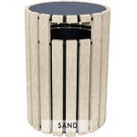33 gal round receptacle rain cap sand
