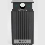 40 gal recycle receptacle bottle black