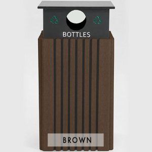 40 gal recycle receptacle bottle brown