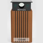 40 gal recycle receptacle bottle cedar