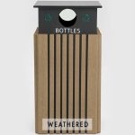 40 gal recycle receptacle bottle weathered