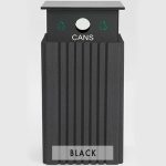 40 gal recycle receptacle cans black