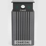 40 gal recycle receptacle cans charcoal