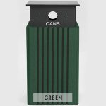 40 gal recycle receptacle cans green