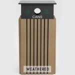 40 gal recycle receptacle cans weathered