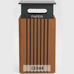 40 gal recycle receptacle paper cedar