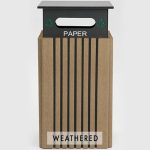 40 gal recycle receptacle paper weathered