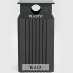 40 gal recycle receptacle plastic black