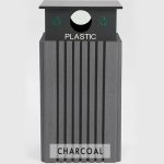 40 gal recycle receptacle plastic charcoal