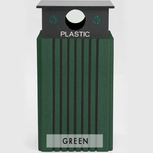 40 gal recycle receptacle plastic green