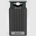 40 gal recycle receptacle recycle black