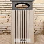 40 gal tall receptacle rain cap sand