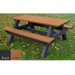 standard 6ft picnic table black cedar