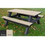 standard 6ft picnic table black sand
