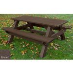 standard 6ft picnic table brown