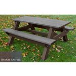 standard 6ft picnic table brown charcoal
