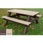 standard 6ft picnic table brown sand
