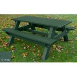 standard 6ft picnic table green