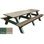 standard 8ft picnic table green weathered