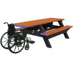 standard handicap picnic table black cedar