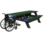 standard handicap picnic table black green