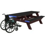 standard handicap picnic table brown black
