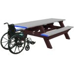 standard handicap picnic table brown gray