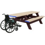 standard handicap picnic table brown sand