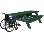 standard handicap picnic table green