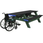 standard handicap picnic table green black