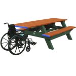 standard handicap picnic table green cedar