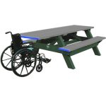 standard handicap picnic table green charcoal