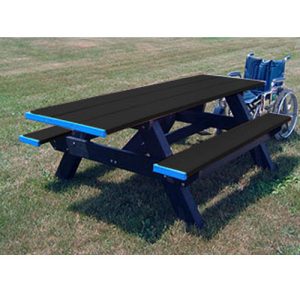 standard picnic handicap 2 ends table black