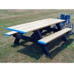 standard picnic handicap 2 ends table black sand