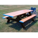 standard picnic handicap 2 ends table brown cedar