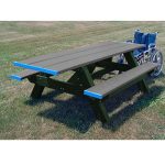 standard picnic handicap 2 ends table green charcoal