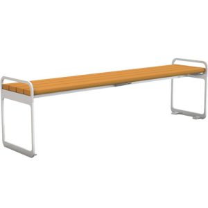 recycled plastic plaza backless bench kit