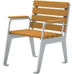 recycled plastic plaza chair cedar